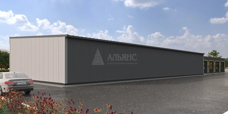 3D визуализация Здание СТО из сэндвич-панелей - фото 3