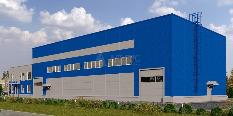 3D визуализация Производственное здание из сэндвич-панелей  - фото 4