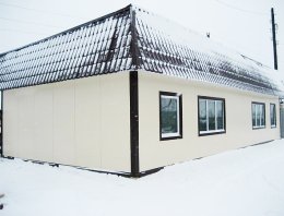 Продуктовый магазин  из сэндвич-панелей, построенная компанией Альянс - Продуктовый магазин , Кировская область, пгт Ленинское (Шабалино)