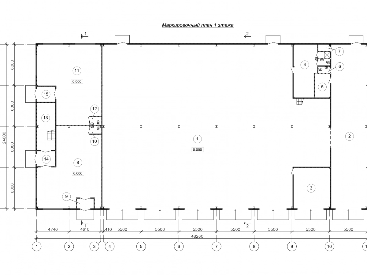 Планировка Производственно-деловой комплекс из сэндвич-панелей -  фото 1