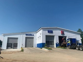 Пристрой к грузовой СТО из сэндвич панелей