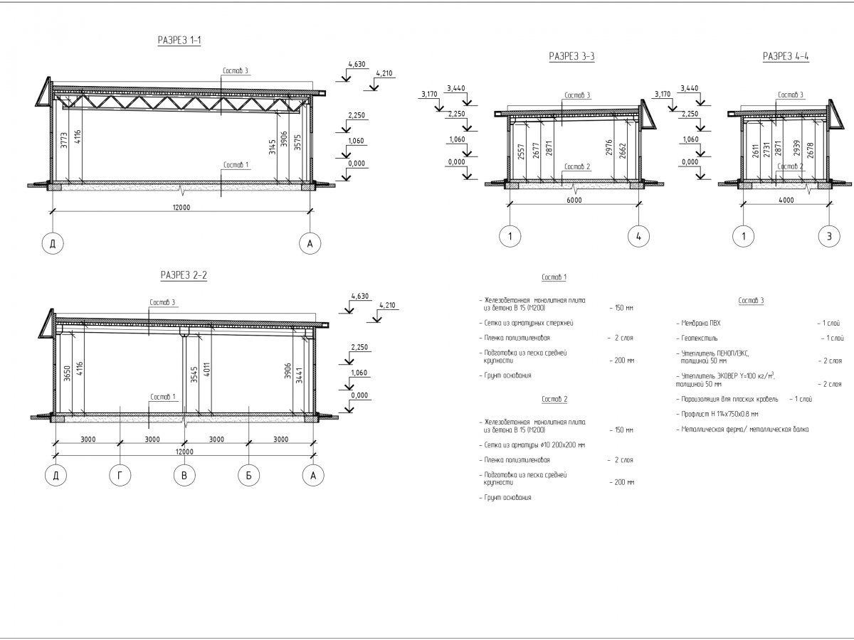 Планировка Гараж из сэндвич-панелей -  фото 2