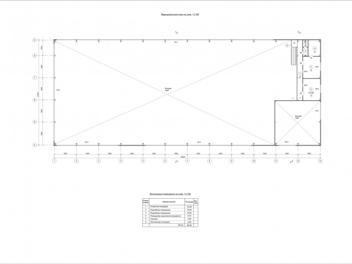 Планировка Производственное здание из сэндвич-панелей -  фото 2