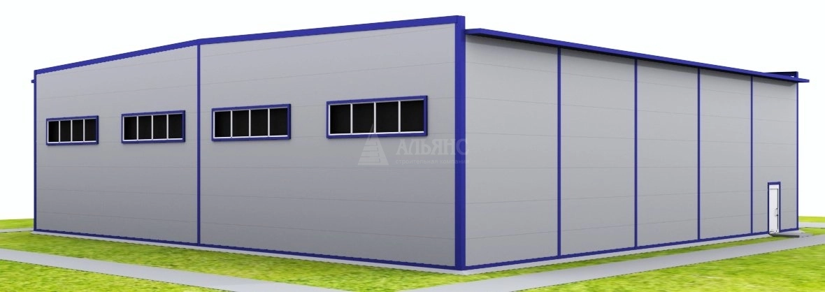 3D визуализация Проект СТО из сэндвич-панелей - фото 11